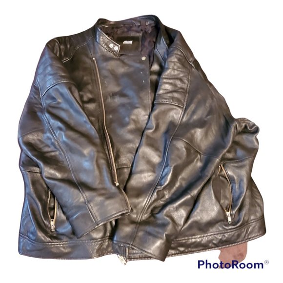 Other - Man Black Leather Jacket (Worn)